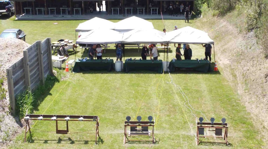 action shotgun with steel plate rack