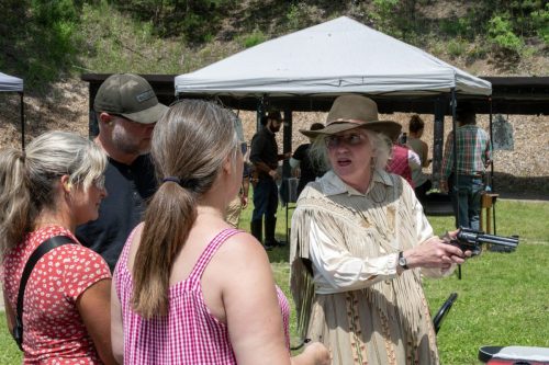 Safety briefing before the cowboy action