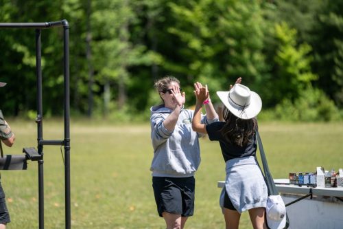 Woohoo, high 10 after clays